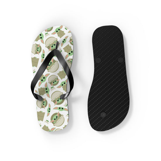 Grogu All-Over Print Flip Flops - Fandom-Made