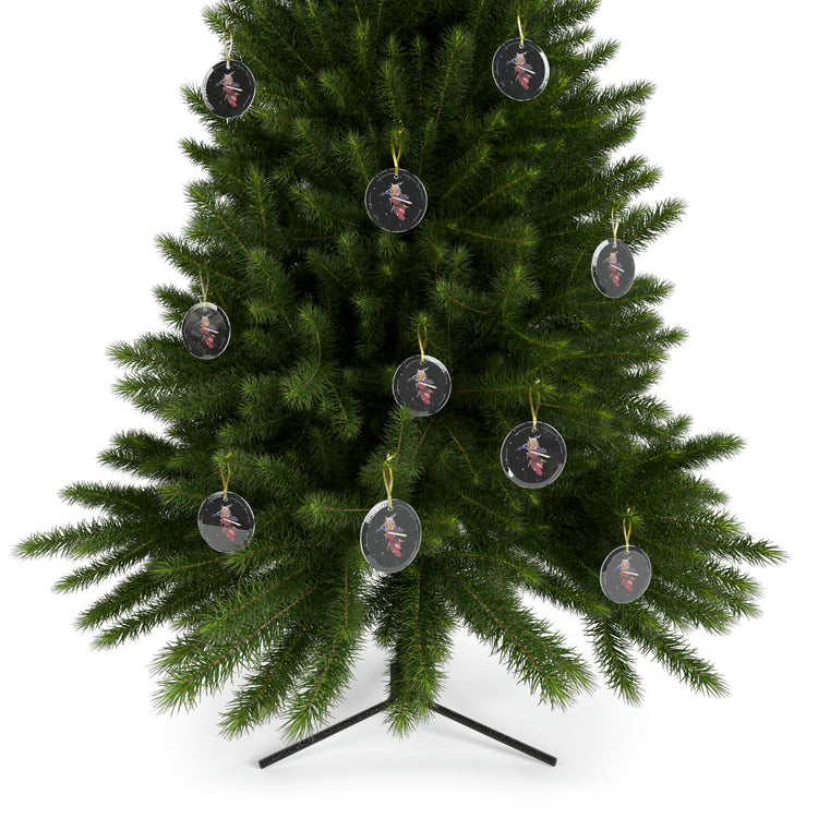 Ahsoka Leaping Glass Ornaments - Fandom-Made