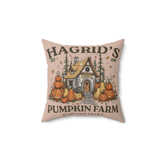 Hagrid's Pumpkins Square Pillow - Fandom-Made