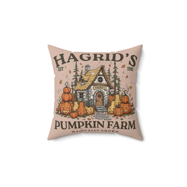 Hagrid's Pumpkins Square Pillow - Fandom-Made