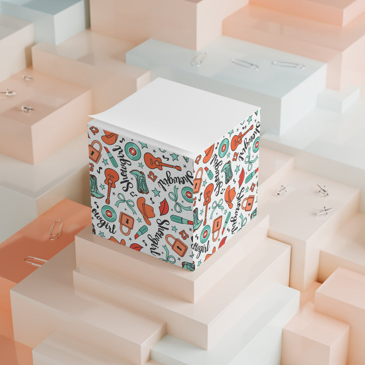 Country Showgirl Note Cube