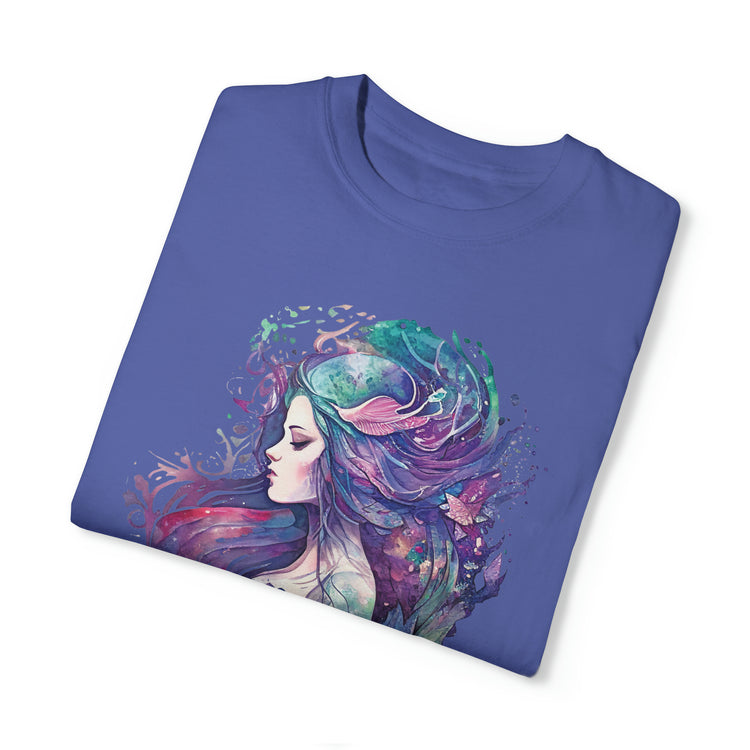 Mermaid Watercolor Unisex Garment-Dyed T-shirt - Fandom-Made