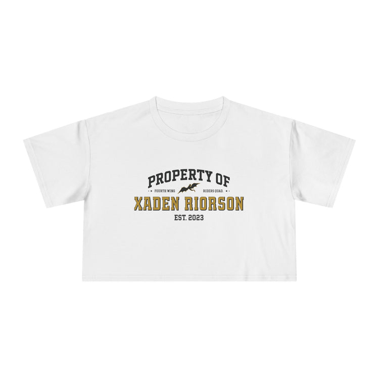 Property Of Xaden Riorson Crop Top - Fandom-Made