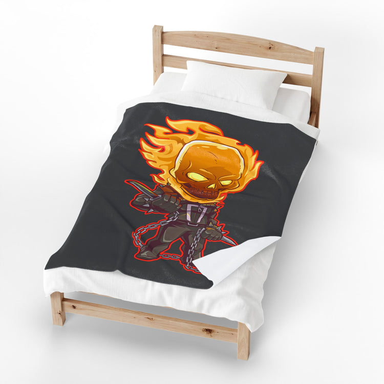 Ghost Rider Velveteen Plush Blanket