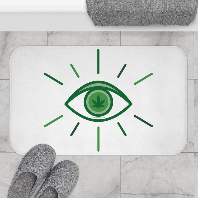 Pot Leaf Third Eye Bath Mat - Fandom-Made