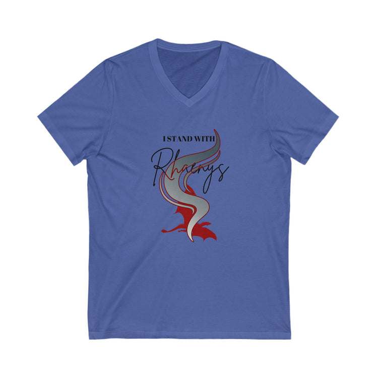 I Stand With Rhaenys V-Neck Tee - Fandom-Made