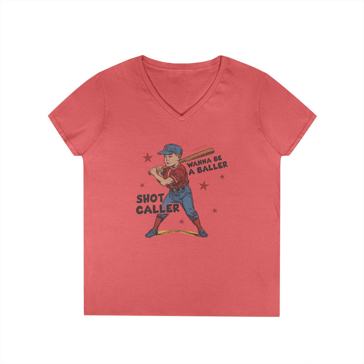 Wanna Be a Baller V-Neck Tee - Fandom-Made