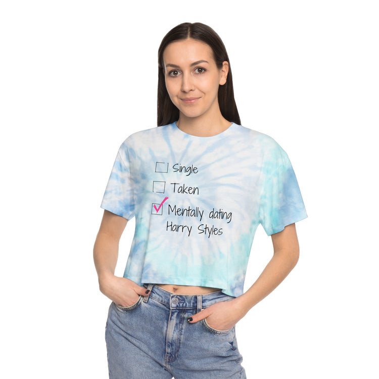 Mentally Dating Harry Styles Tie-Dye Crop Tee - Fandom-Made
