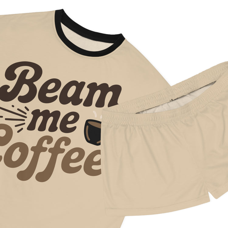 Beam Me Coffee Women's Short Pajama Set