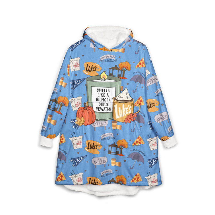 Gilmore Girls Rewatch Unisex Hooded Blanket - Fandom-Made