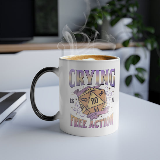 Crying Is a Free Action Magic Mug - Fandom-Made
