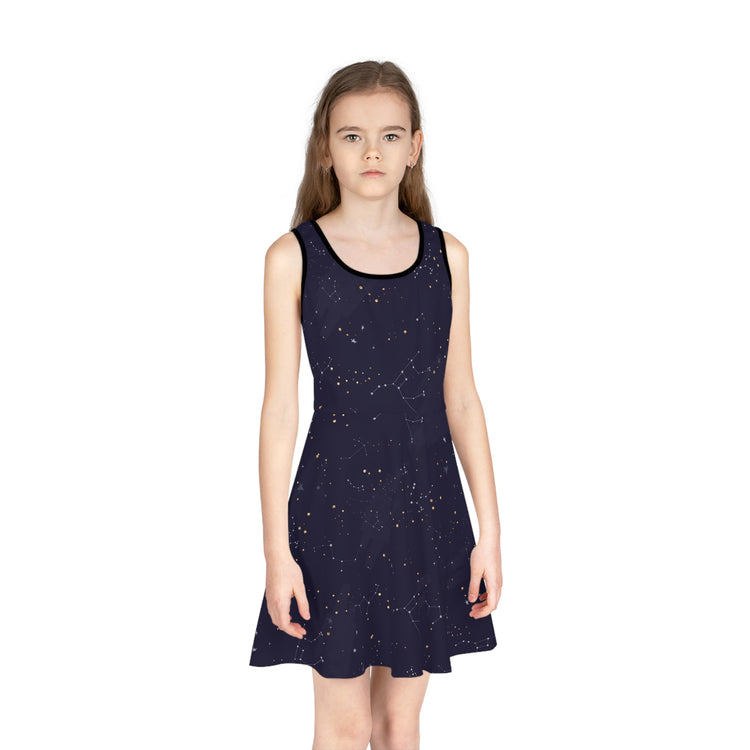 Galaxy Far Away Girls' Sleeveless Sundress - Fandom-Made