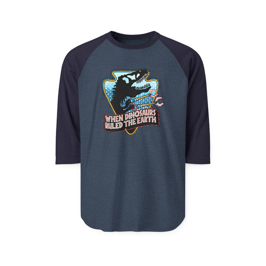 When Dinos Ruled 3/4 Raglan Shirt - Fandom-Made