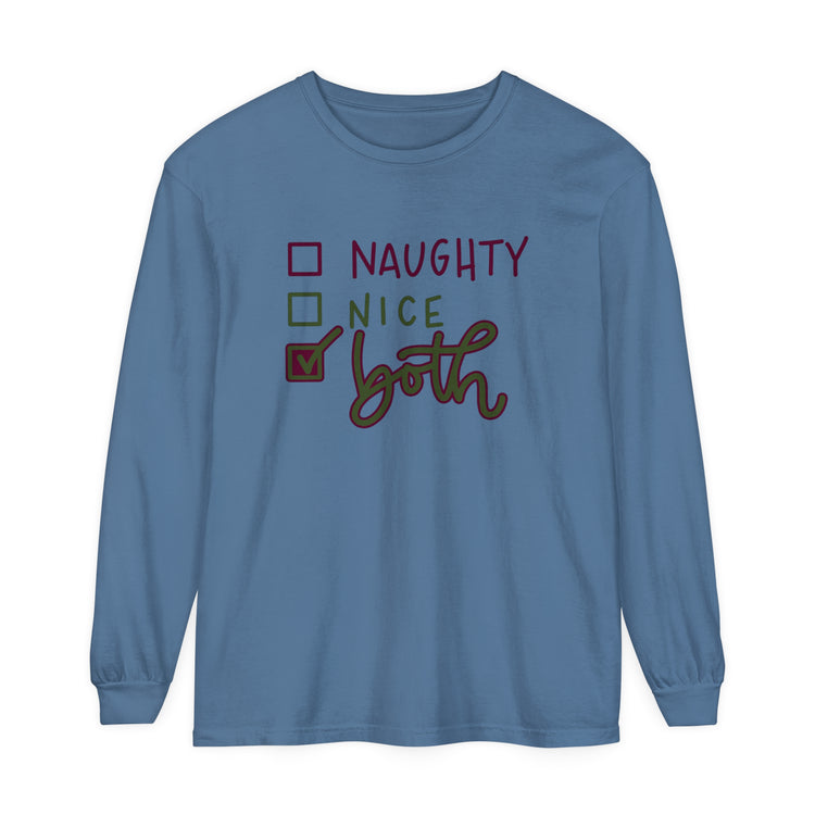 Naughty Nice Long Sleeve T-Shirt - Fandom-Made