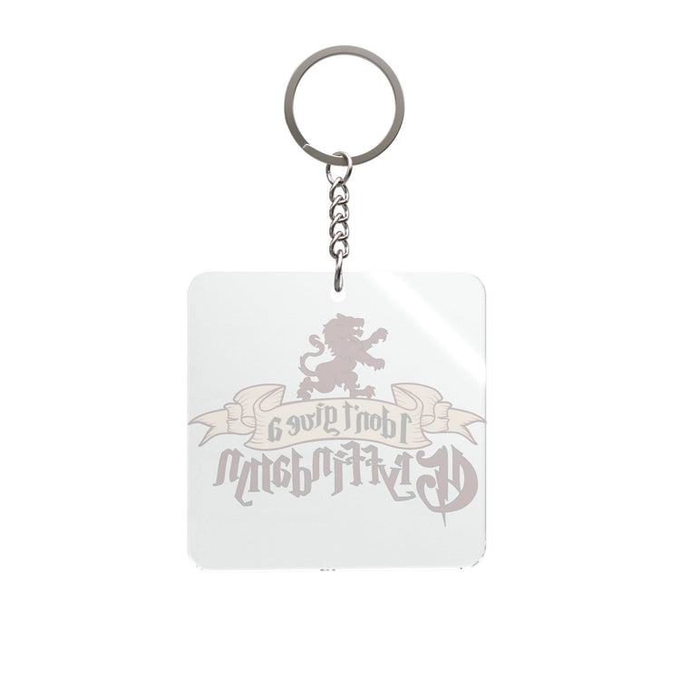 I Don't Give a Gryffindamn Square Keychain