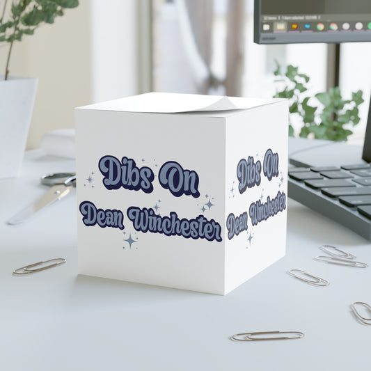 Dibs On Dean Winchester Note Cube - Fandom-Made