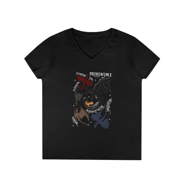 Dragontails V-Neck Tee - Fandom-Made