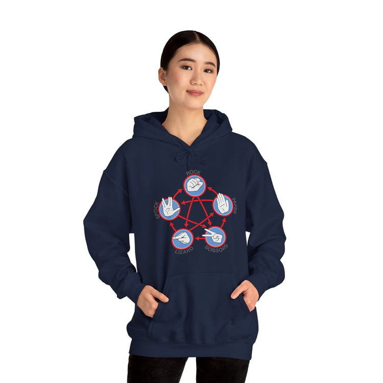 Rock Paper Scissors Spock Hoodie - Fandom-Made