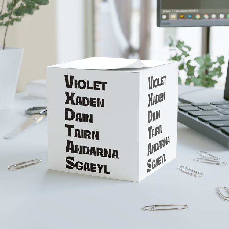 Fourth Wing Names Note Cube - Fandom-Made