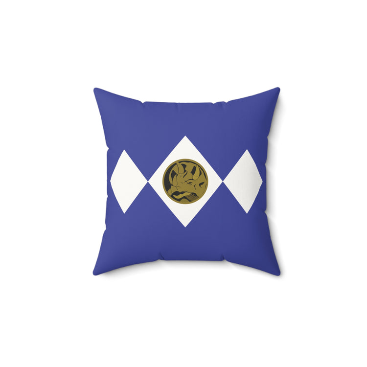 Blue Ranger Faux Suede Square Pillow - Fandom-Made