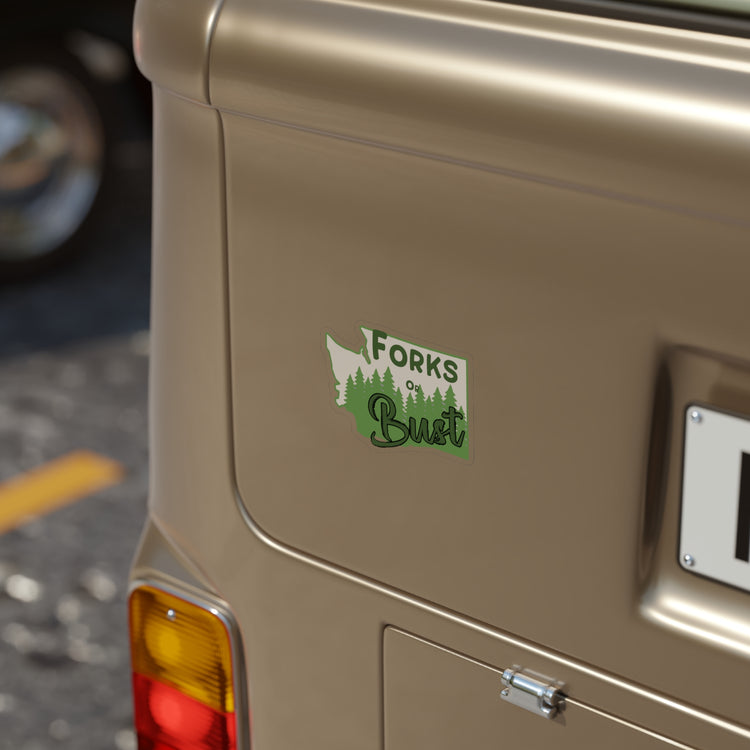 Forks Or Bust Transparent Sticker - Fandom-Made