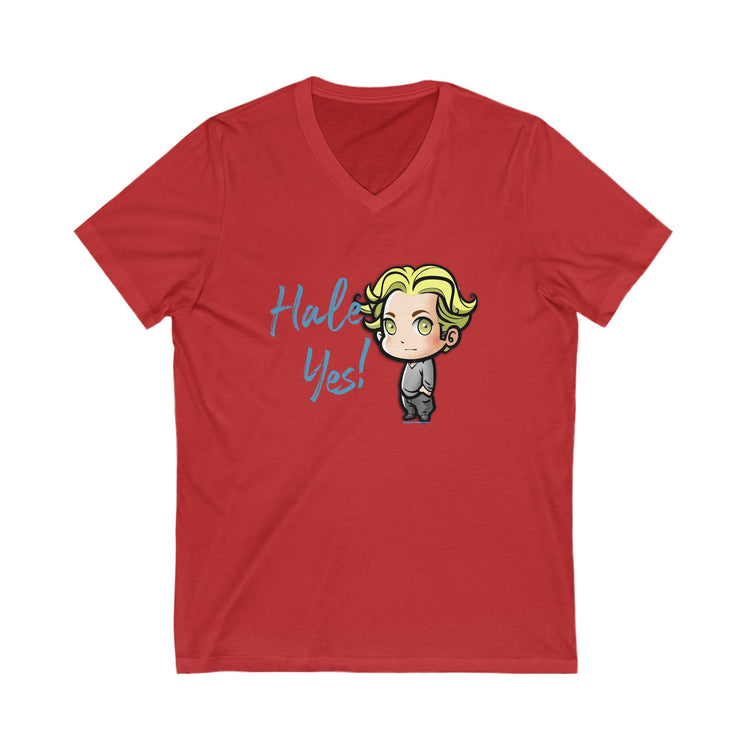 Hale Yes V-Neck Tee - Fandom-Made