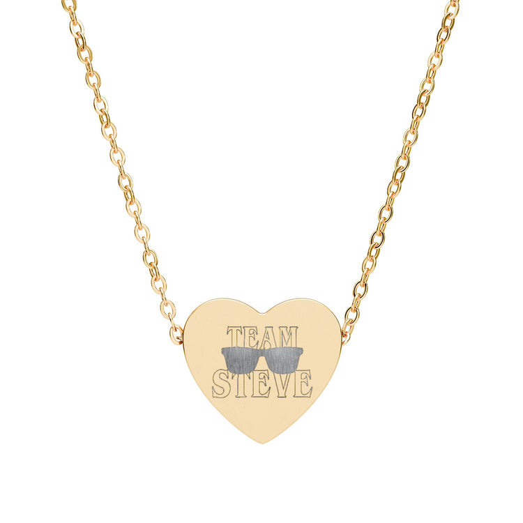 Team Steve Heart Necklace