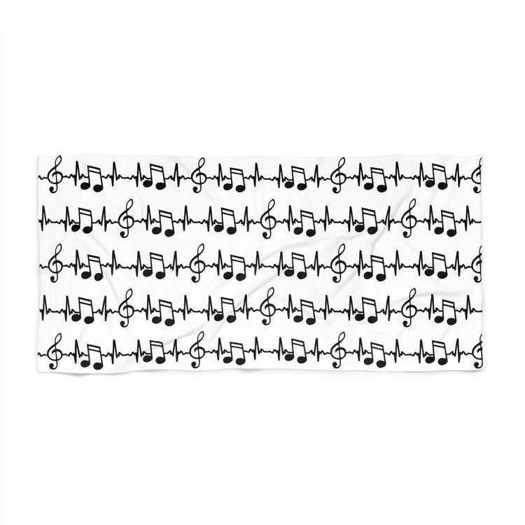 My Heart Beats For Music Beach Towel - Fandom-Made