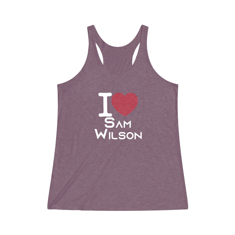 I Love Sam Wilson Women's Tri-Blend Tank - Fandom-Made
