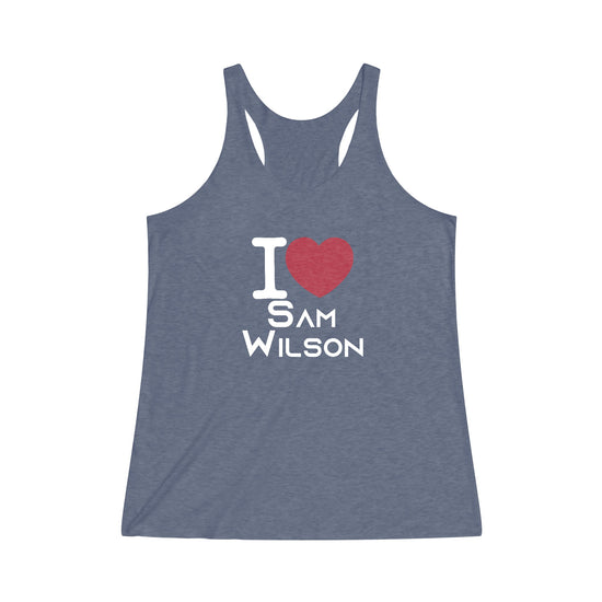 I Love Sam Wilson Women's Tri-Blend Tank - Fandom-Made