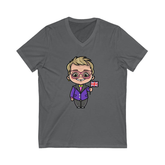 Elton John V-Neck Tee - Fandom-Made