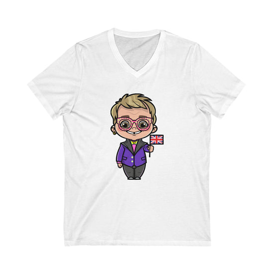 Elton John V-Neck Tee - Fandom-Made