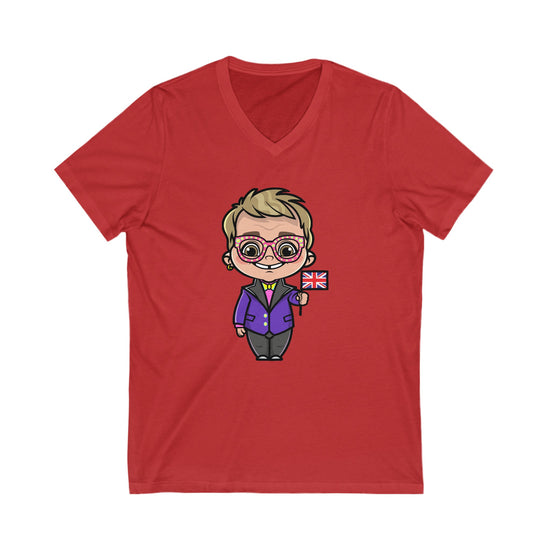 Elton John V-Neck Tee - Fandom-Made
