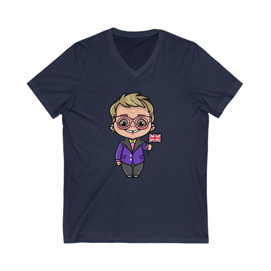 Elton John V-Neck Tee - Fandom-Made