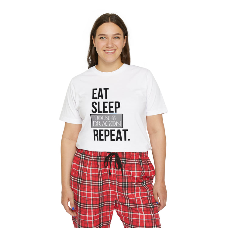 Eat Sleep House of the Dragon Women's Short Sleeve Pajama Set - Fandom-Made