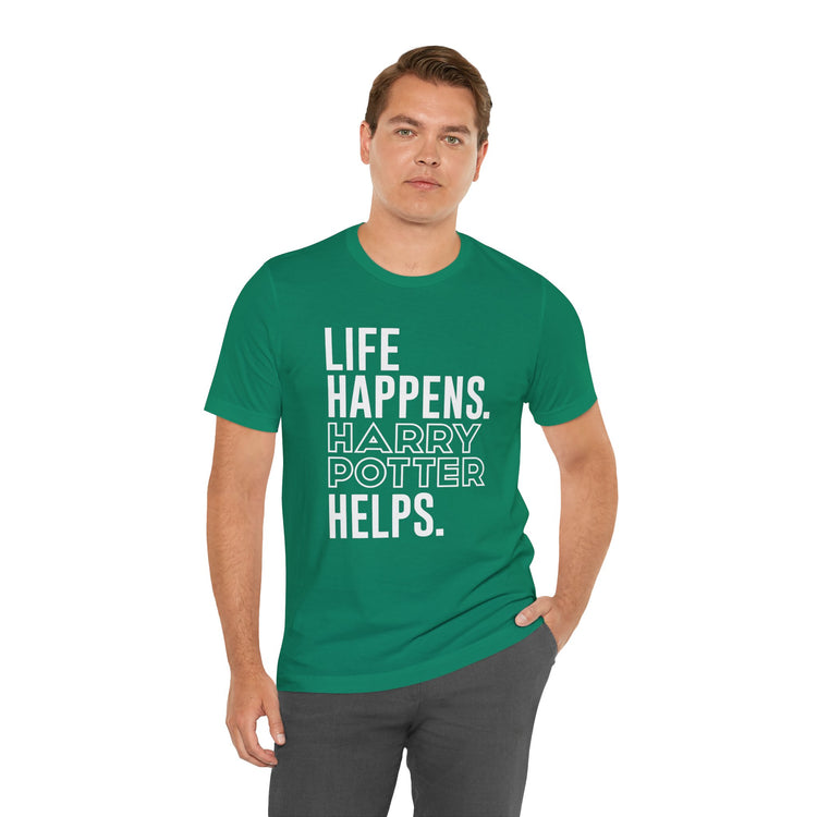 Life Happens Harry Potter Helps T-Shirt - Fandom-Made
