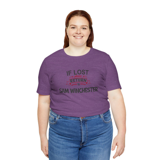 If Lost Return to Sam Winchester T-Shirt - Fandom-Made