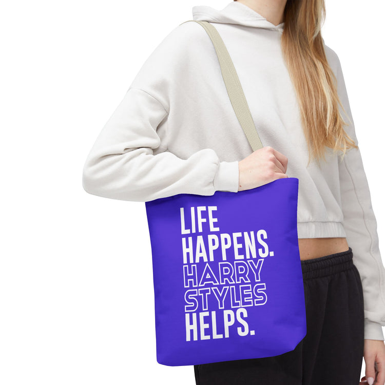 Life Happens Harry Styles Helps Tote Bag