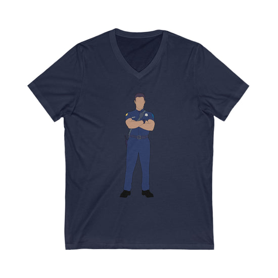 Eddie Diaz V-Neck Tee - Fandom-Made
