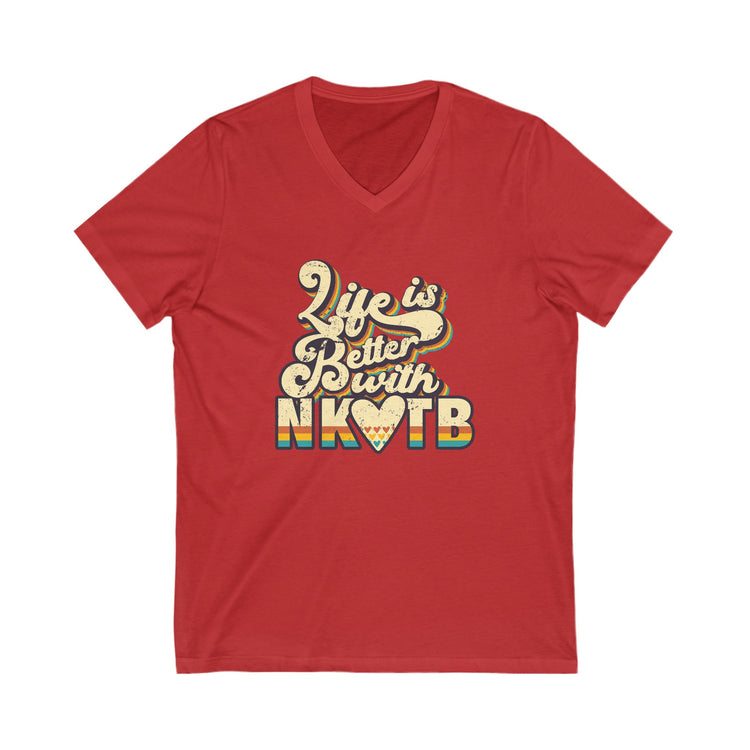 Life Is Better With NKOTB V Neck Tee - Fandom-Made