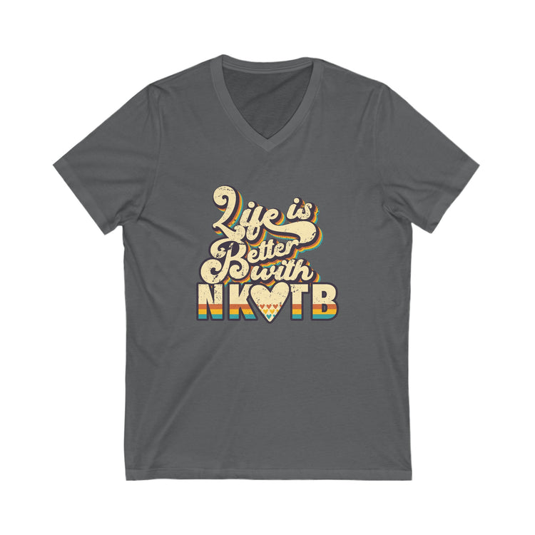 Life Is Better With NKOTB V Neck Tee - Fandom-Made