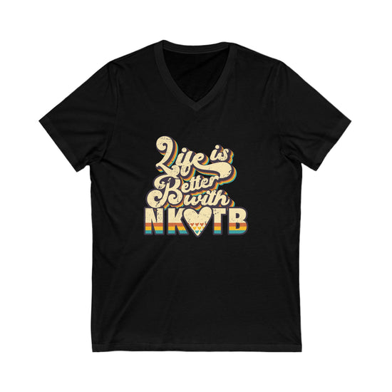 Life Is Better With NKOTB V Neck Tee - Fandom-Made