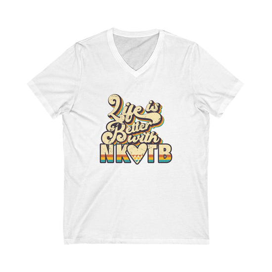 Life Is Better With NKOTB V Neck Tee - Fandom-Made
