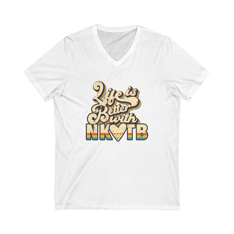 Life Is Better With NKOTB V Neck Tee - Fandom-Made