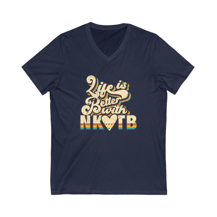 Life Is Better With NKOTB V Neck Tee - Fandom-Made