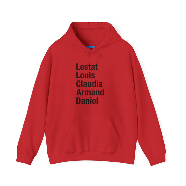 Interview with a Vampire Names Hoodie - Fandom-Made
