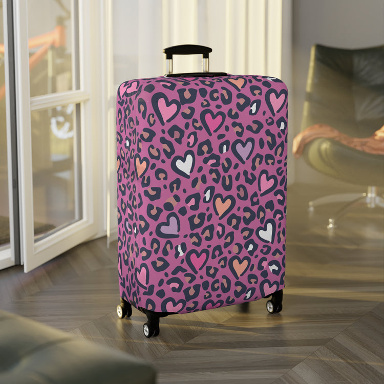 Leopard Love Luggage Cover - Fandom-Made