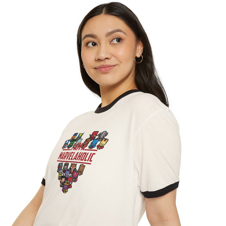 Marvelaholic Ringer T-Shirt - Fandom-Made