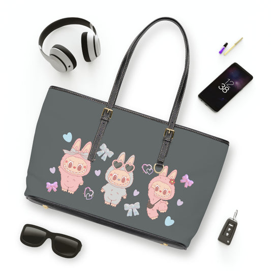 Labubu Coquette Leather Shoulder Bag - Fandom-Made