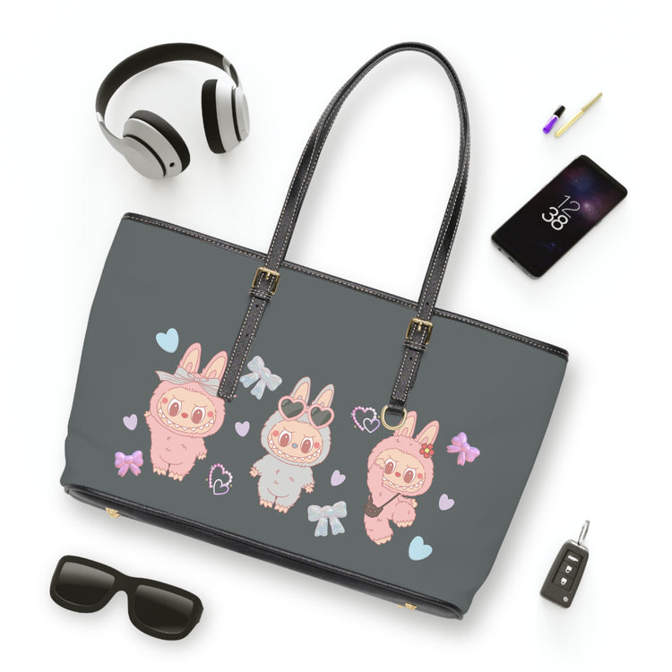 Labubu Coquette Leather Shoulder Bag - Fandom-Made